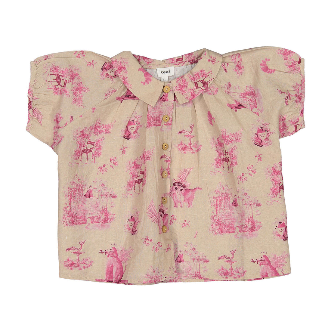 Oeuf Silver Peony Toile Blouse