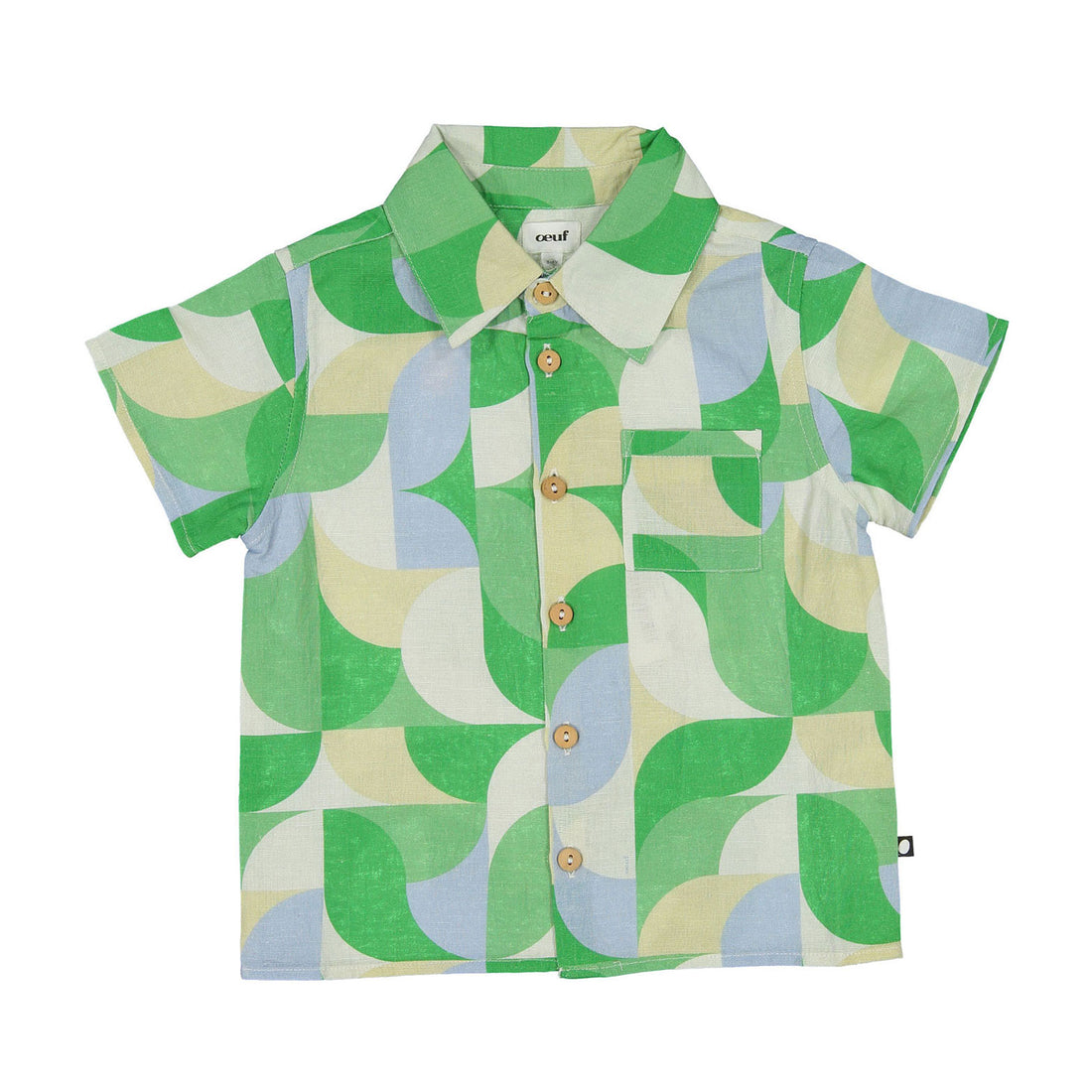 Oeuf Fougere Geometric Button Down Shirt