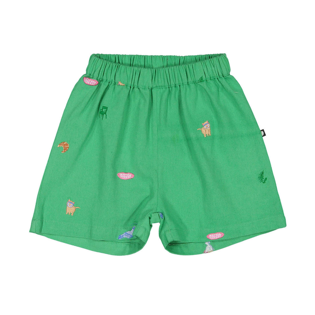 Oeuf Absinthe Embroidered Camp Shorts