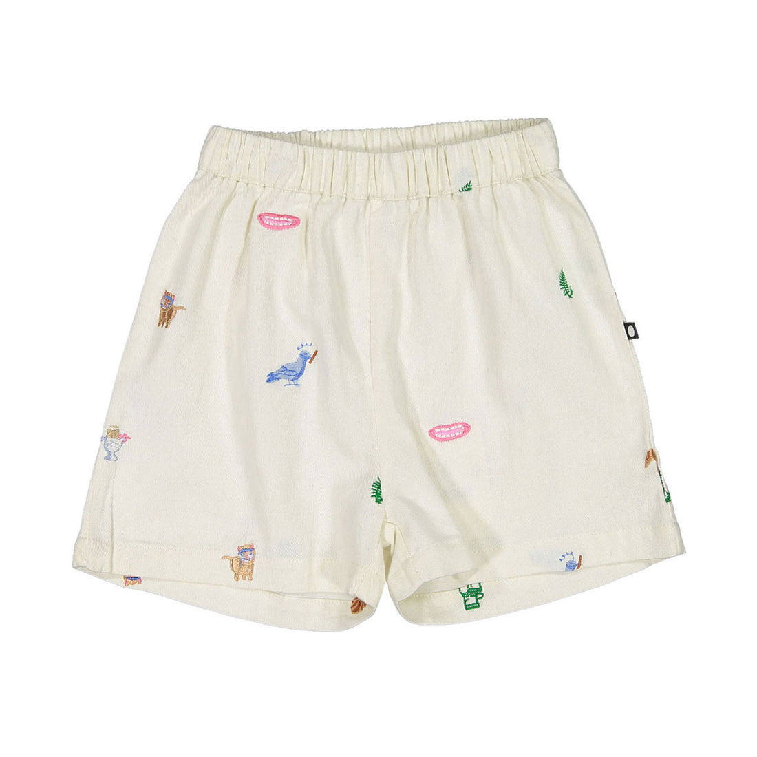 Oeuf Gardenia Embroidered Camp Shorts