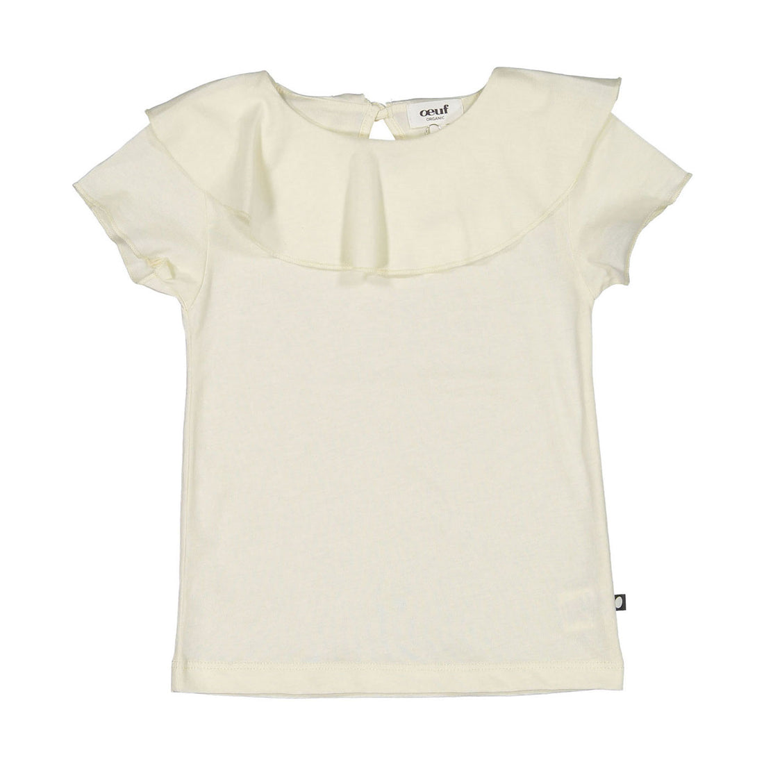 Oeuf Gardenia Ruffle Collar Tee