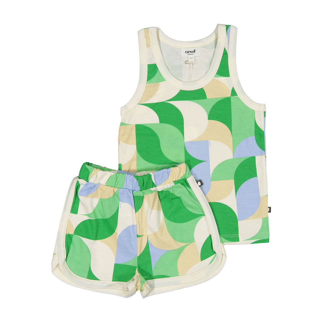 Oeuf Fougere Geometric Tank and Short Set
