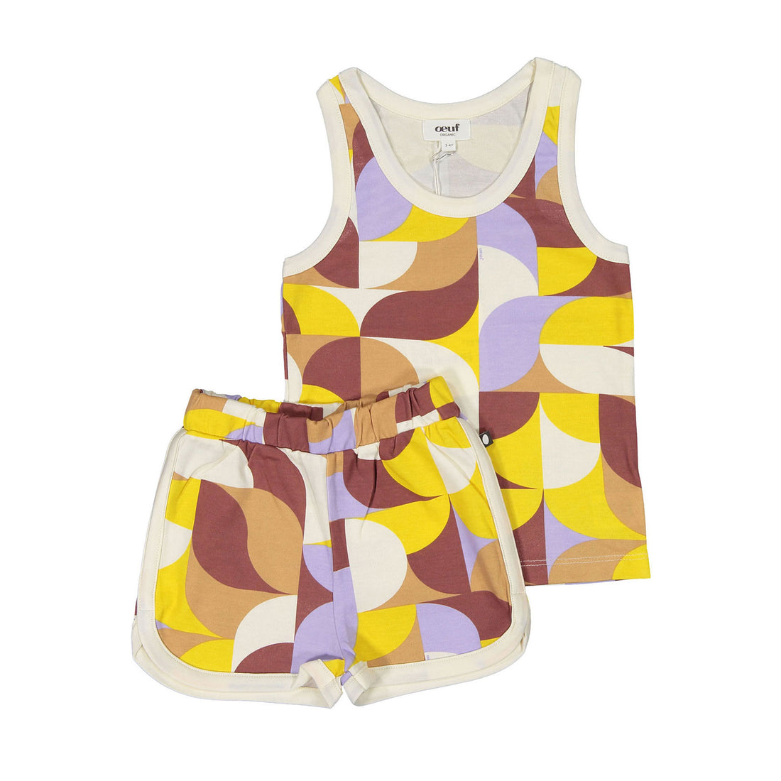 Oeuf Freesia Geometric Tank and Short Set