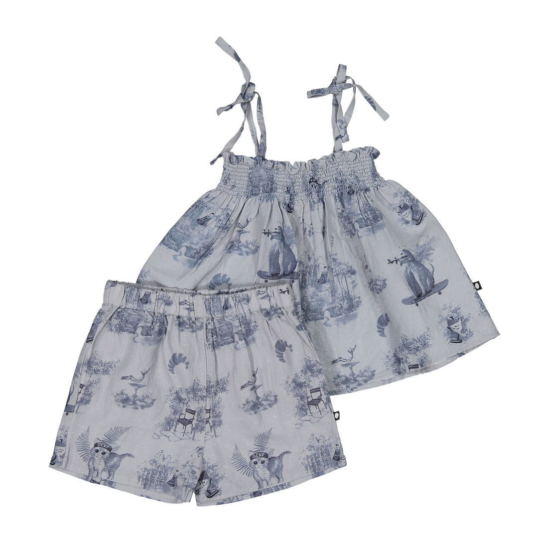 Oeuf Ciel Toile Kids Smocked Set