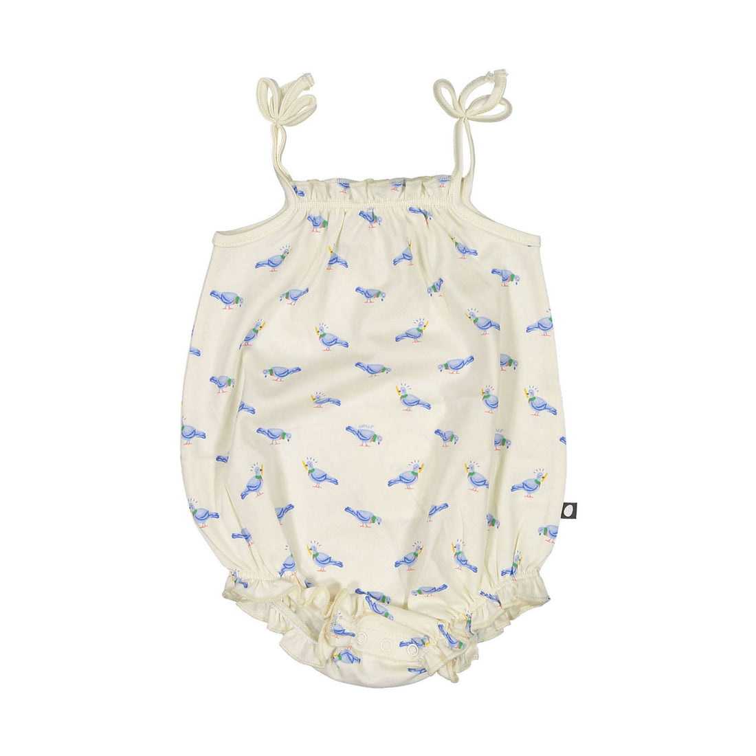 Oeuf Gardenia Pigeon Tie Strap Onesie