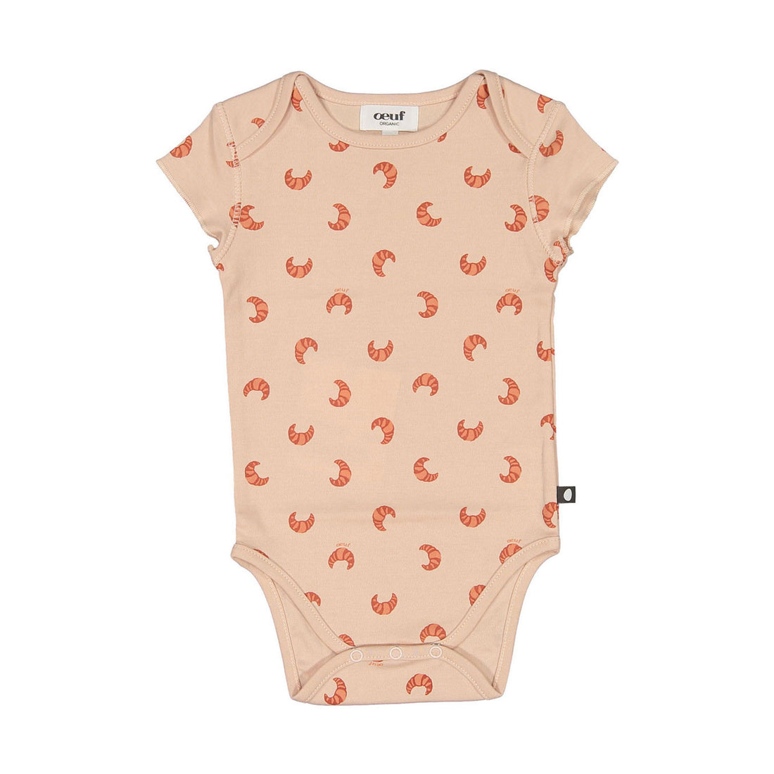 Oeuf Silver Peony Croissant Onesie