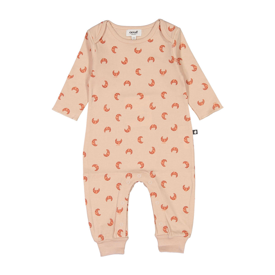 Oeuf Silver Peony Croissant Long Romper