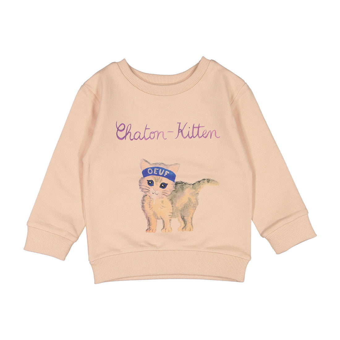 Oeuf Silver Peony Chaton Kitten Sweatshirt