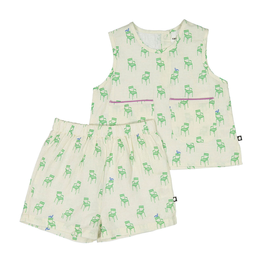 Oeuf Gardenia Chair Kid Linen Set