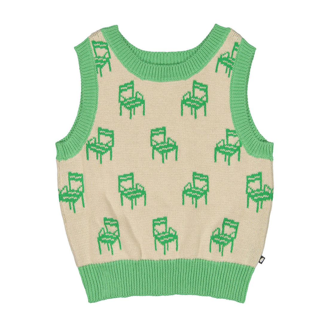 Oeuf Eggshell Chair Knit Motif Vest