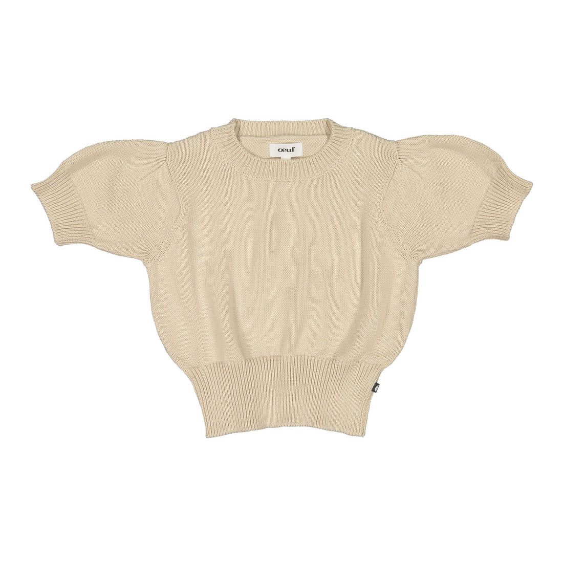 Oeuf Eggshell Puffy Sleeve Sweater