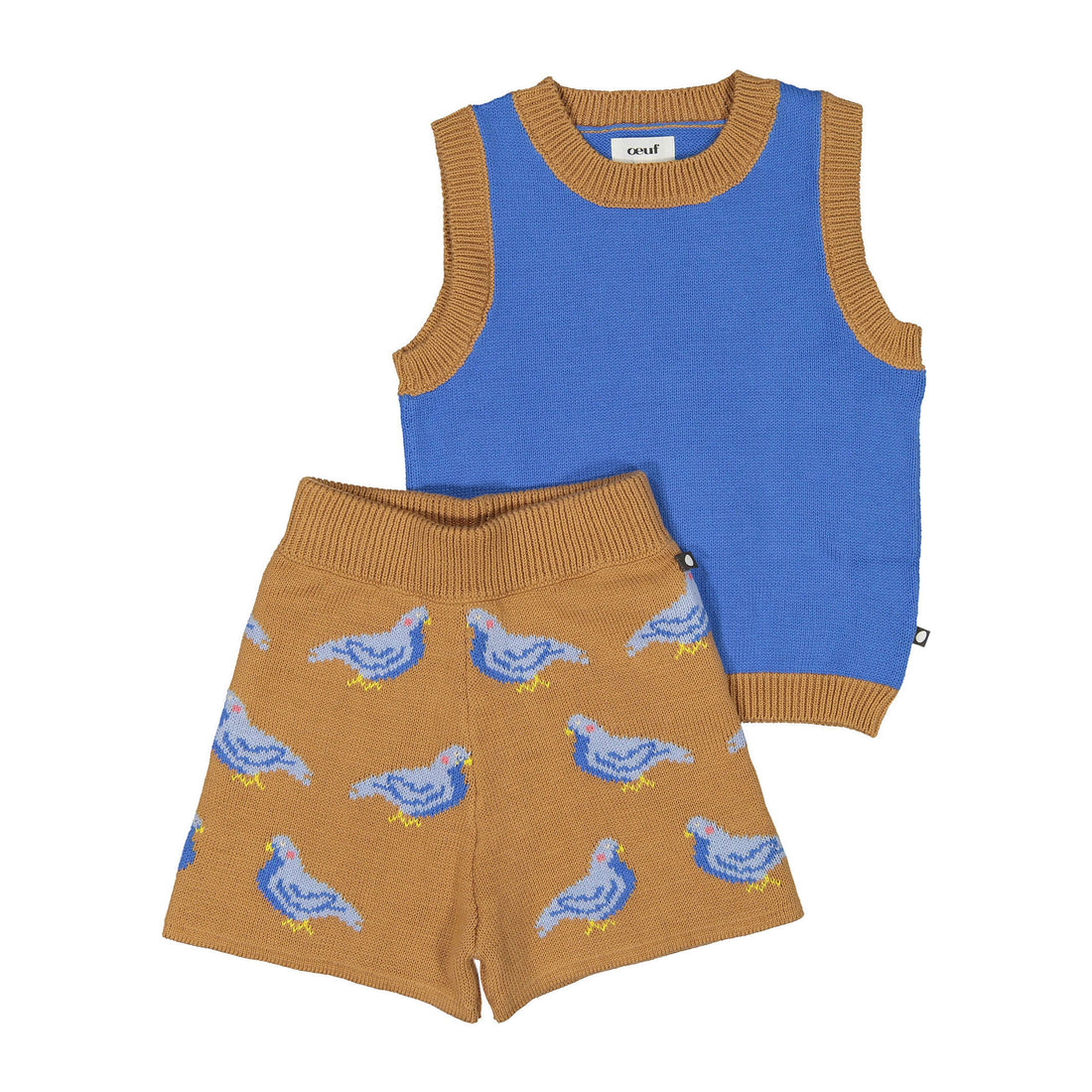 Oeuf Biscuit Pigeon Vest and Shorts Set