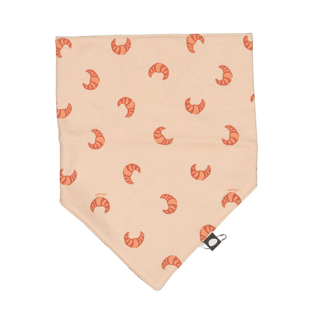 Oeuf Silver Peony Croissant Bib