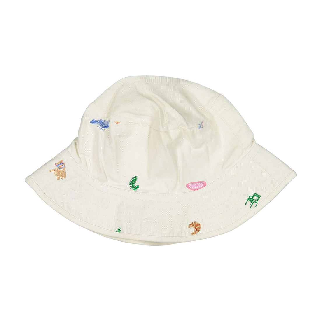 Oeuf Gardenia Embroidered Bucket Hat