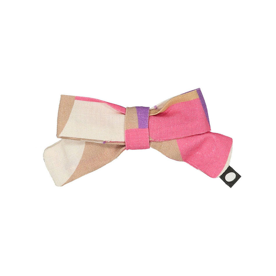 Oeuf Fuschia Geometric Bow Clip