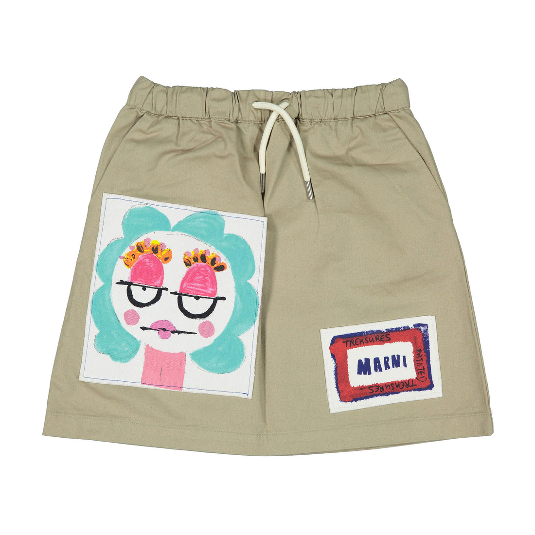 Marni Grey Patches Skirt