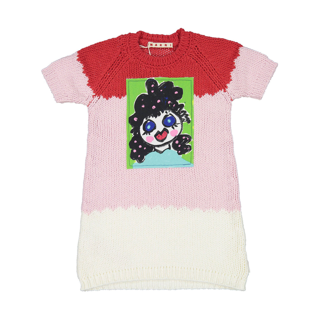 Marni Kid Girl Kids Dress Red Size 10 Cotton, Acrylic Marni Kid Girl Kids Dress Red Size 10 Cotton, Acrylic