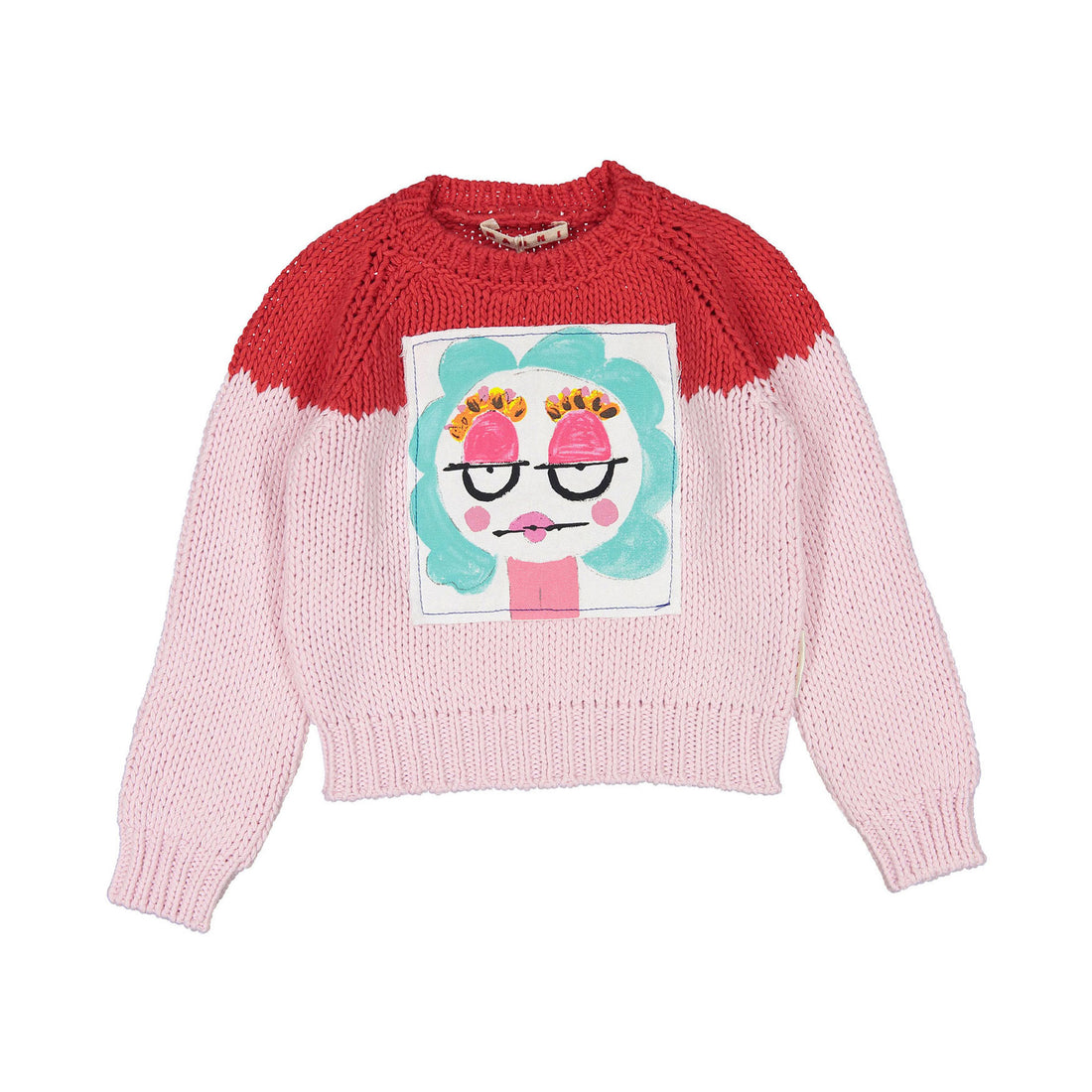Marni Pink Girl Detail Sweater