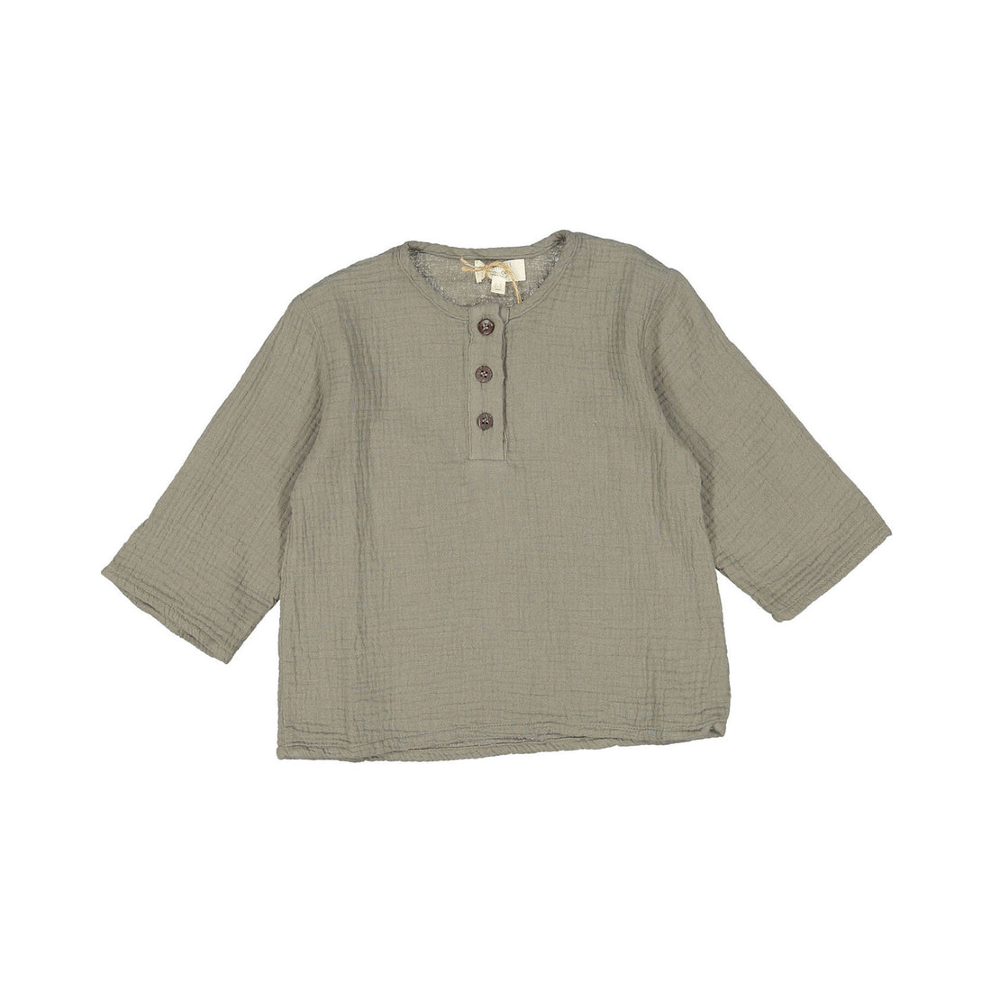 The Simple Folk  The Muslin Henley- Lead Grey