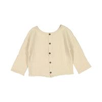 The Simple Folk  The Button Back Top- Ecru