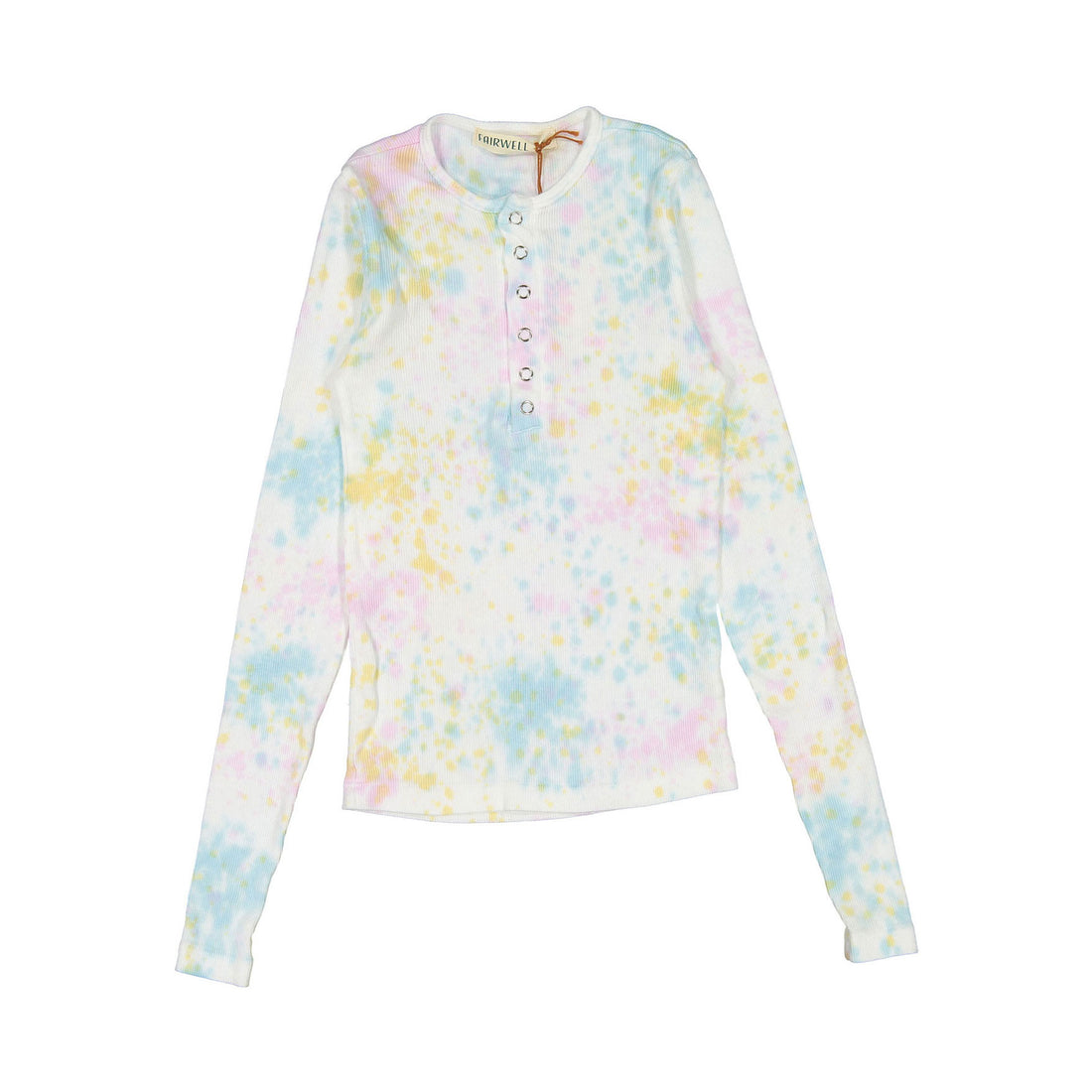 Fairwell Pastel Dye Henley Tee