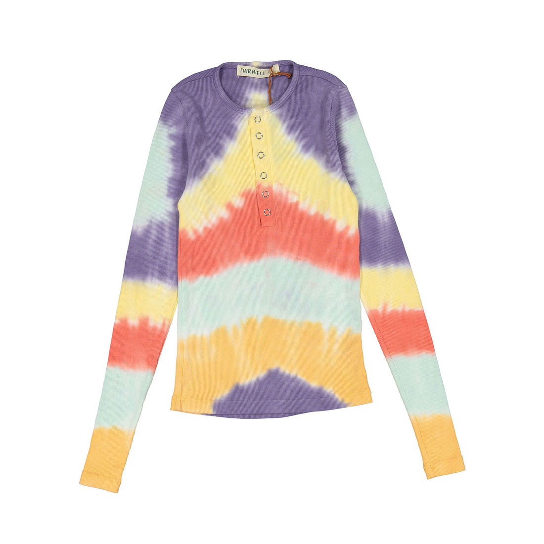 Fairwell Aqua Venus Dye Henley Tee