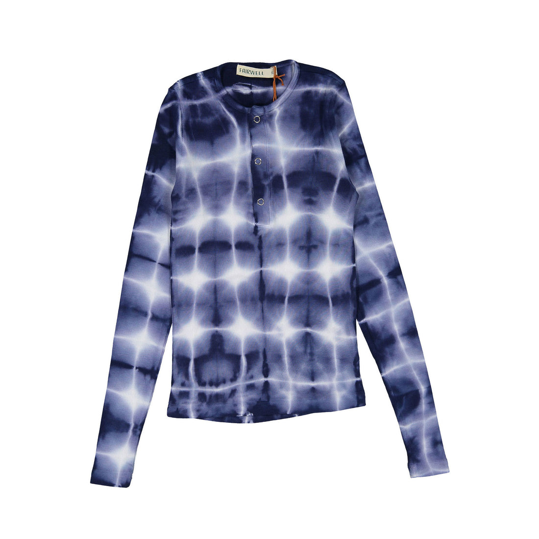 Fairwell Blue Kaleidoscope Henley Tee