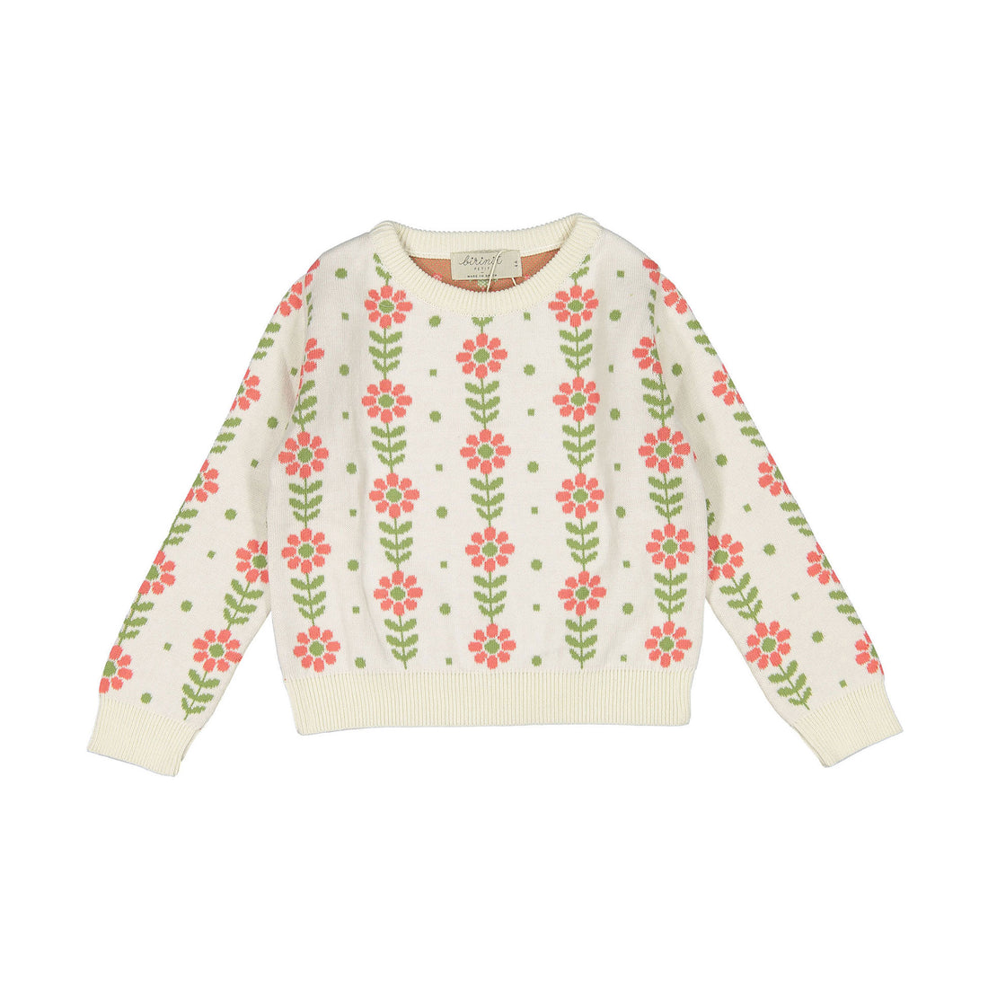 Birinit Grecas Green And Coral Sweater