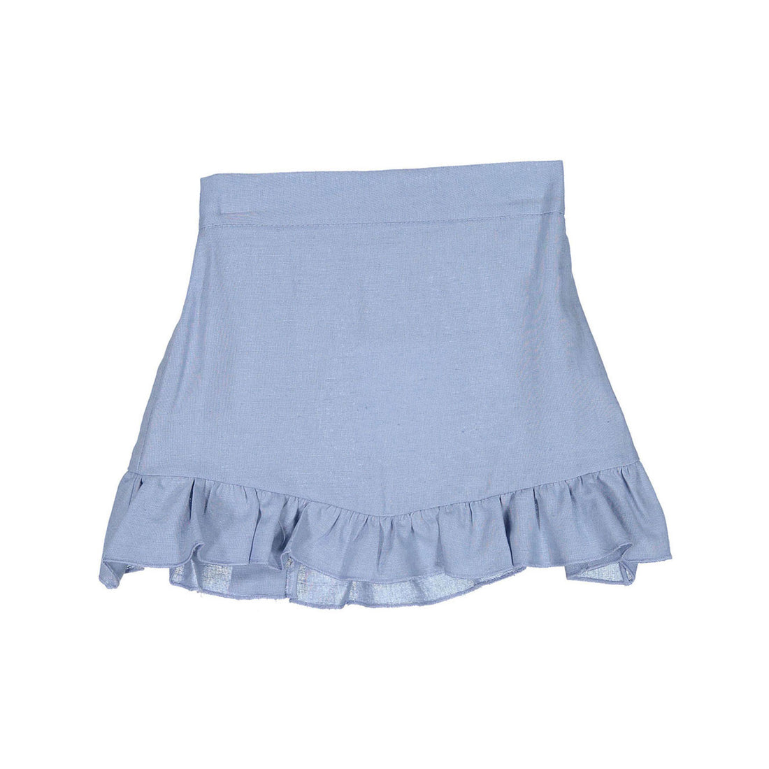 Birinit Blue Linen Mini Skirt