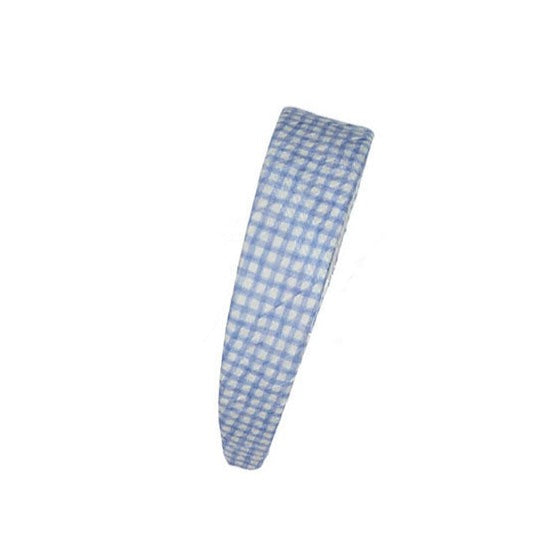 Birinit Blue Gingham Flat Headband
