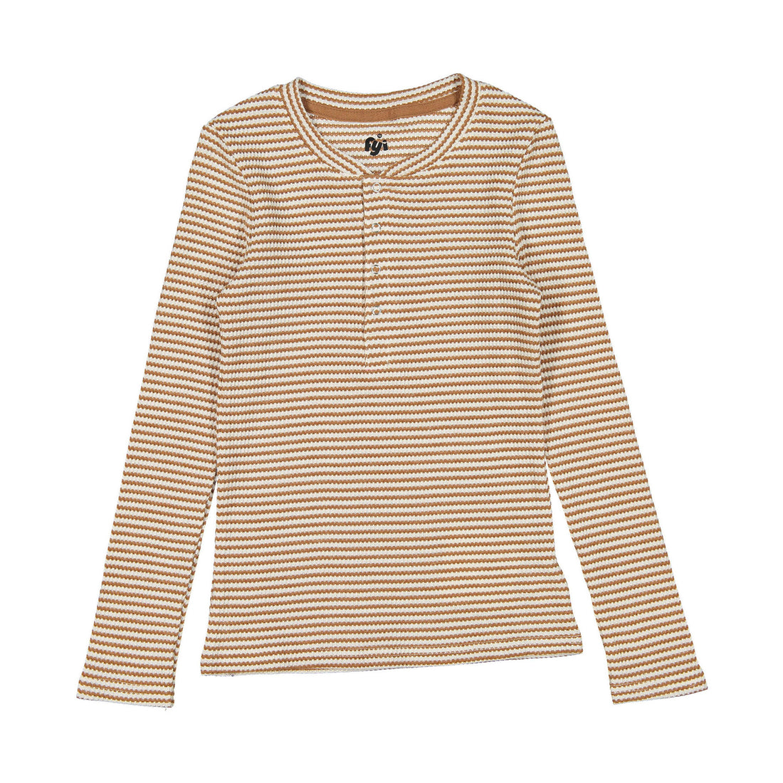 FYI Caramel Stripe Henley