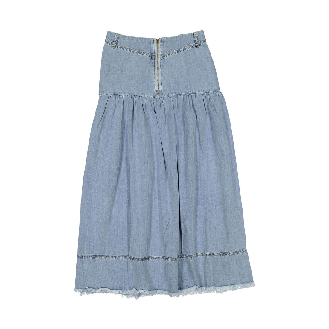 FYI Bleached Denim Buttons Skirt