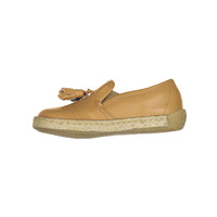 Pepe Brown Leather Tassle Slip Ons