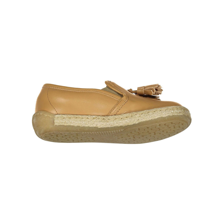 Pepe Brown Leather Tassle Slip Ons