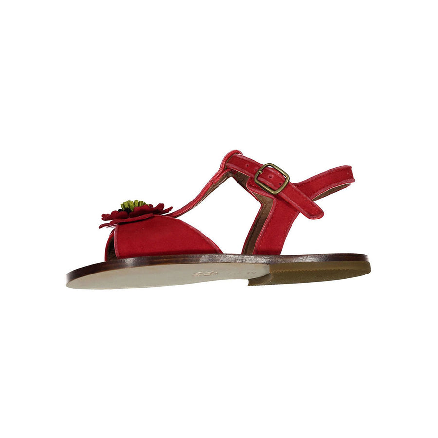 Pepe Red Flower Detail Sandal