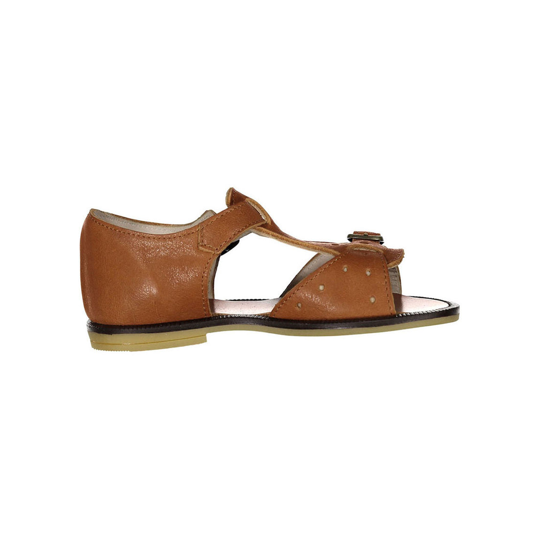 Pepe Brown Dot Detail Buckle Sandals