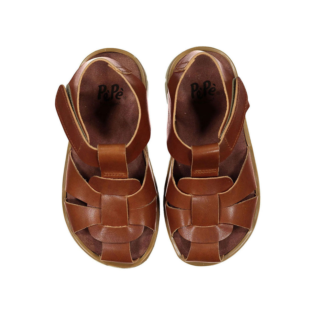 Pepe Brown Braided Sandals