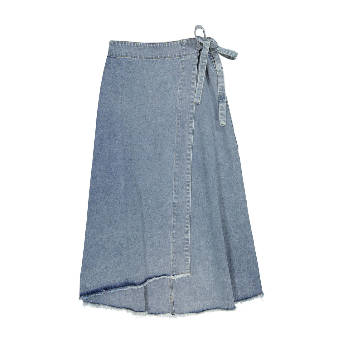 ROWE Denim Raw Cut Wrap Skirt