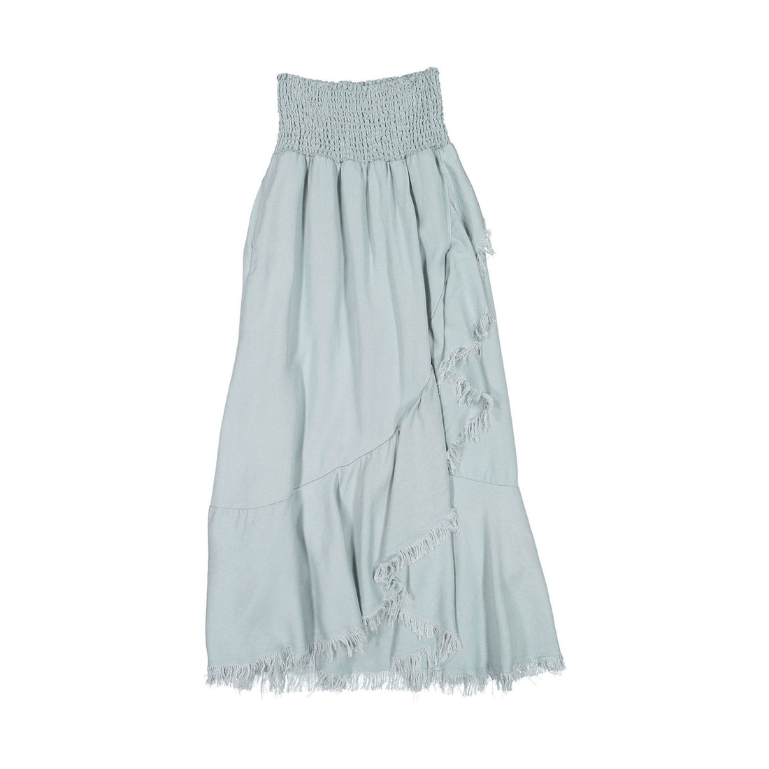 ROWE Light Blue Tencel Ruffle Skirt