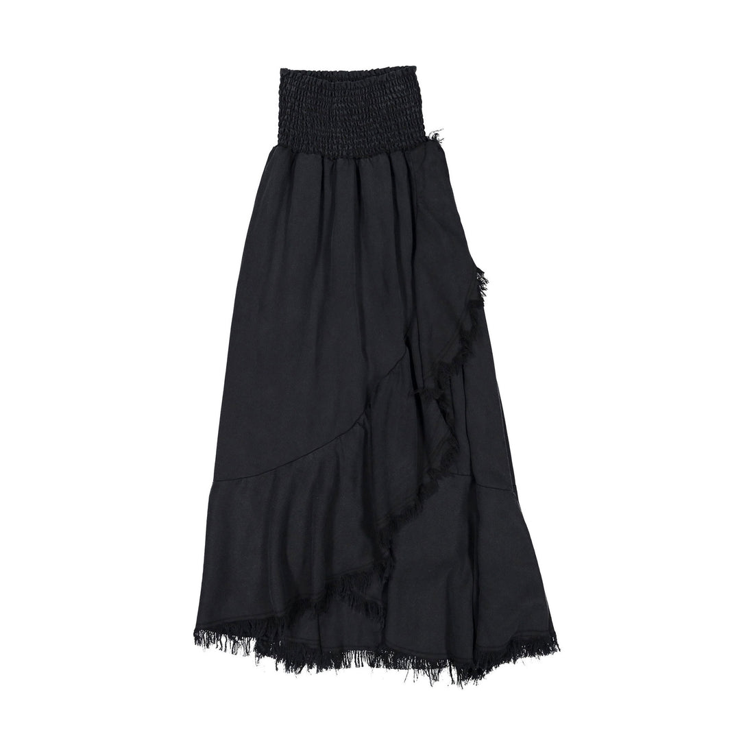 ROWE Black Tencel Ruffle Skirt