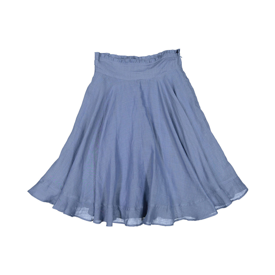 ROWE Blue Linen Circle Skirt