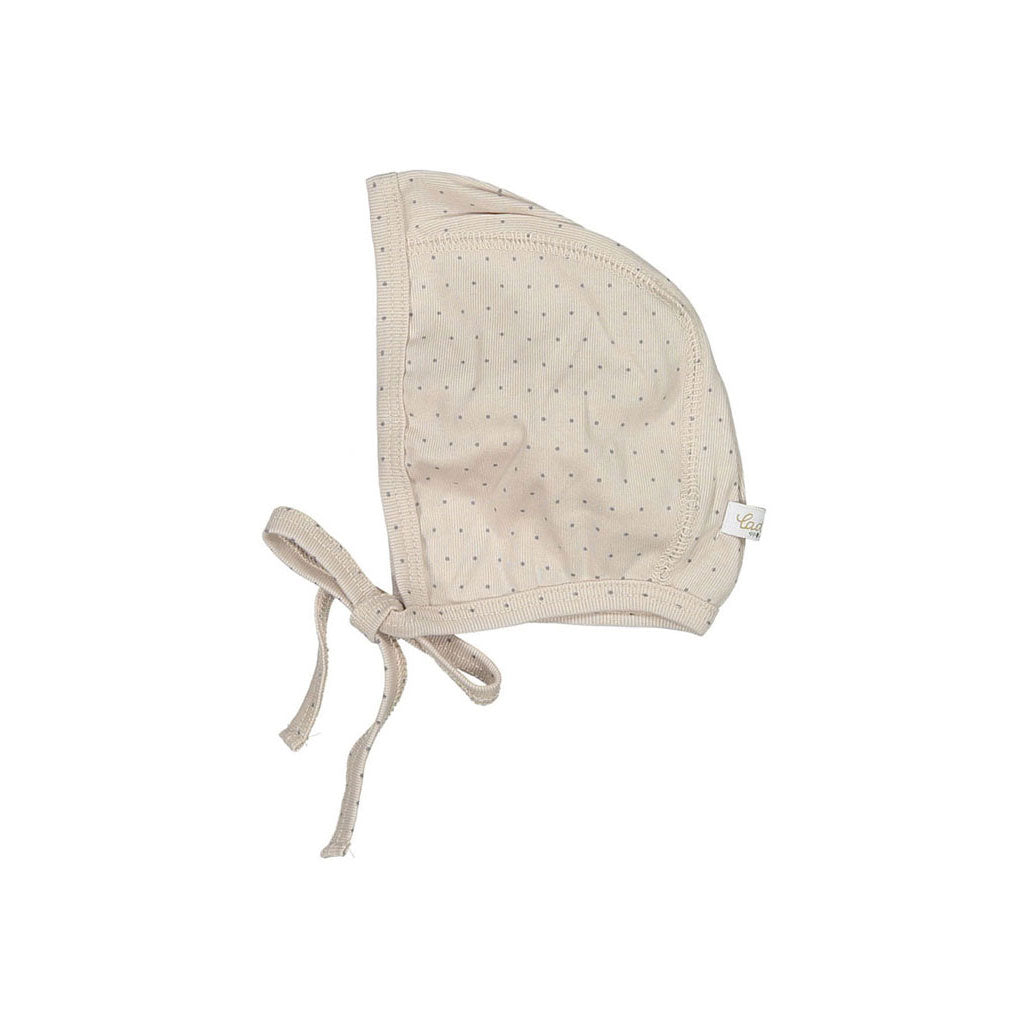 Ladida Layette Grey Dot Bonnet