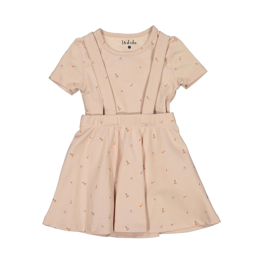 Ladida Layette Cherry Blush Skirt Suspender Set