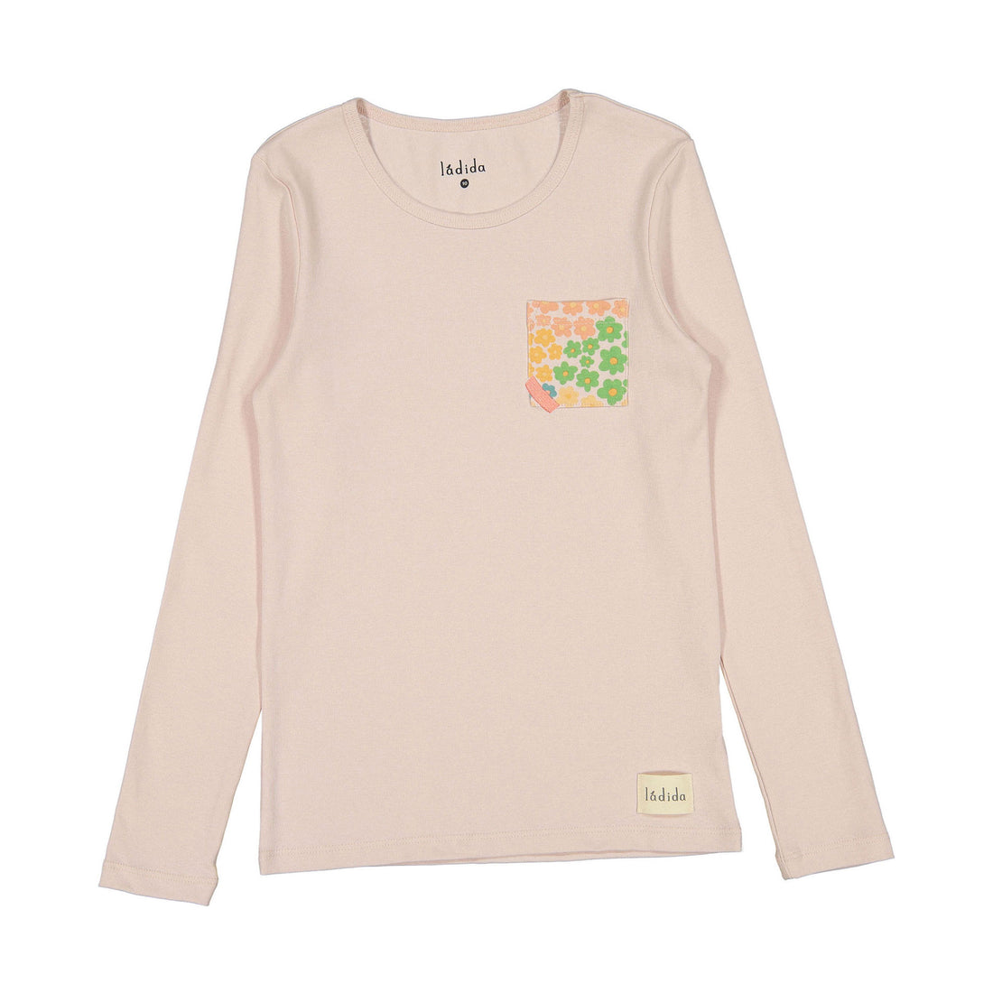 Ladida Pink Flower Detail Pocket Tee