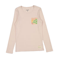 Ladida Pink Flower Detail Pocket Tee