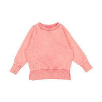 Booso Pink Torn Sweatshirt