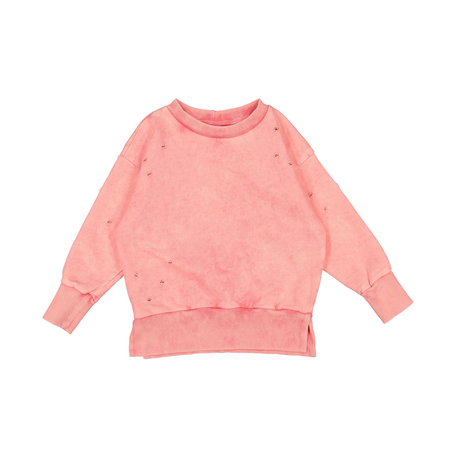 Booso Pink Torn Sweatshirt