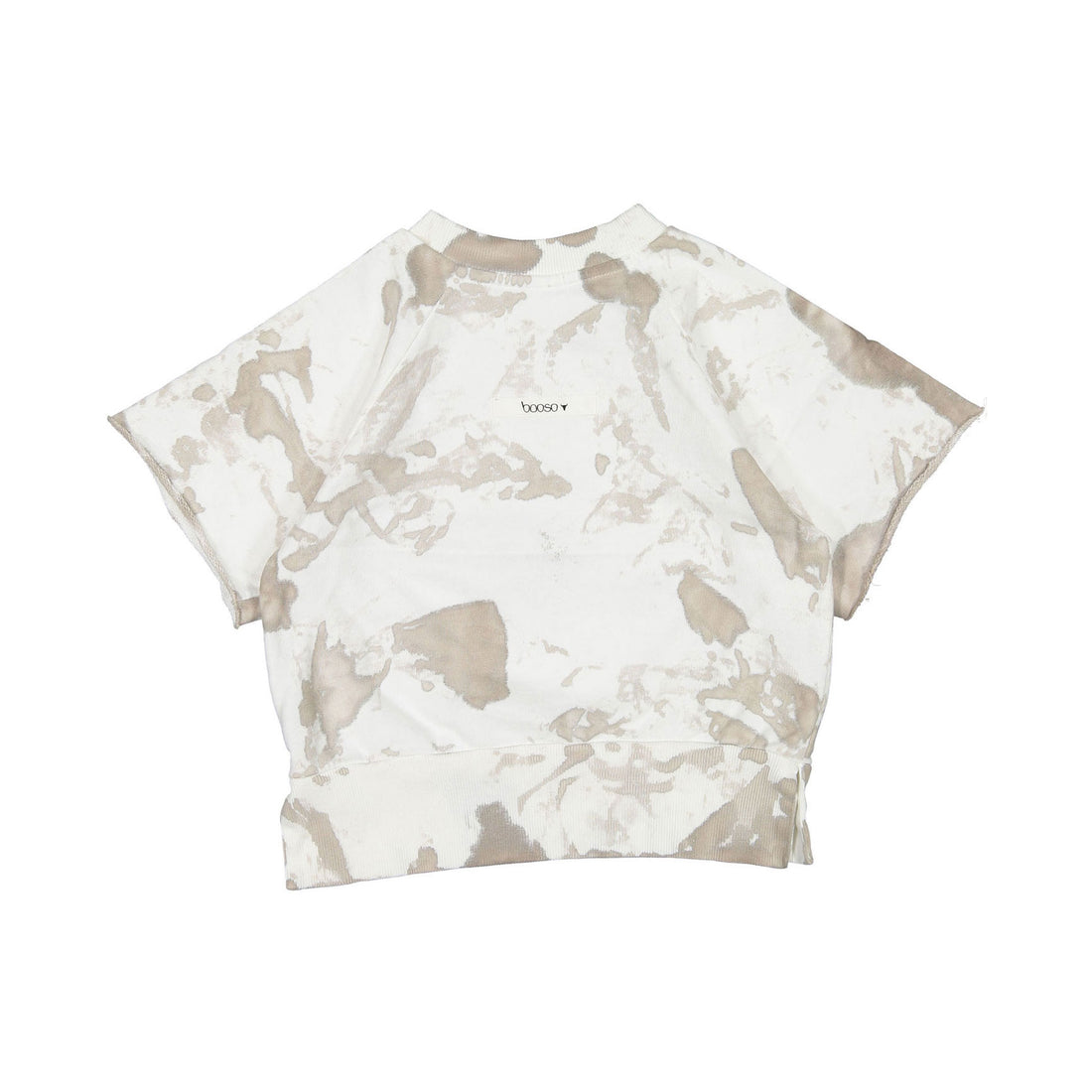 Booso Beige Splash Simple Sweatshirt