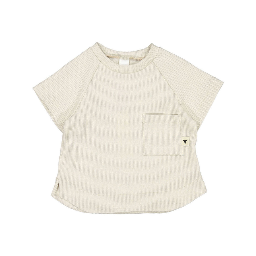 Booso White Waffle Tee