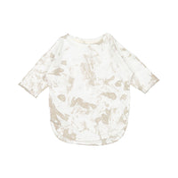 Booso Beige Long Acid Splash Tee